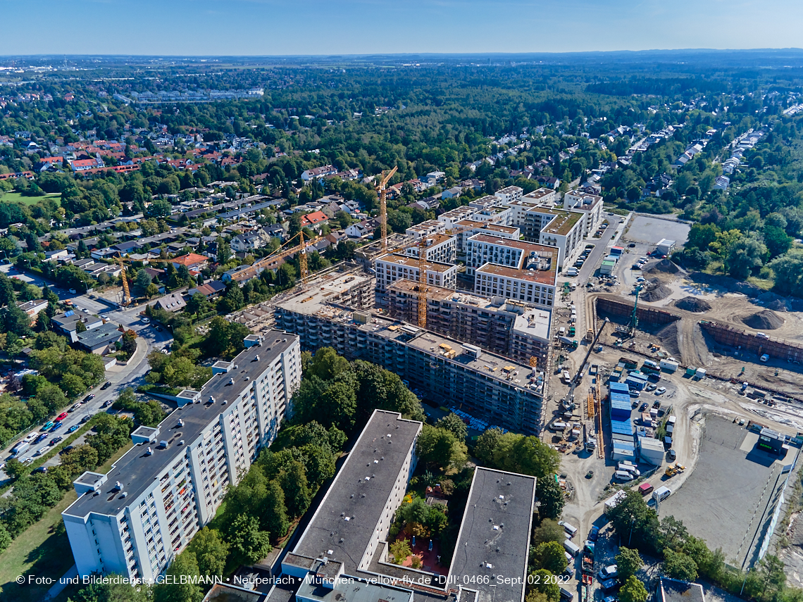 02.09.2022 - Baustelle Alexisquartier und Pandion Verde in Neuperlach